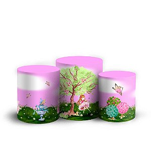 Trio Cilindro - Jardim Encantado - Sublimado 3D + Elástico