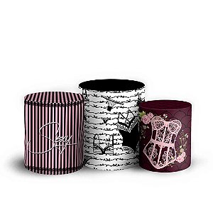 Trio Cilindro - Chá de lingerie - Sublimado 3D + Elástico