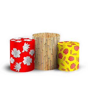 Trio Cilindro - Tropical - Sublimado 3D + Elástico