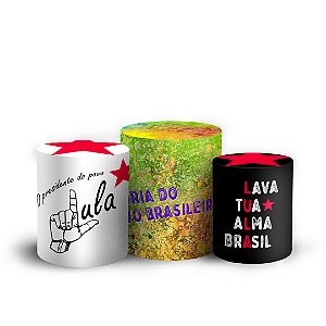 Trio Cilindro - Lula - Sublimado 3D + Elástico
