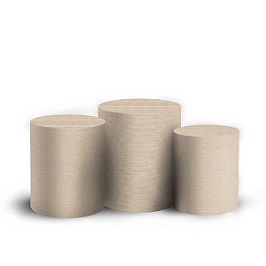 Trio Cilindro - Tecido Rustico - Sublimado 3D + Elástico