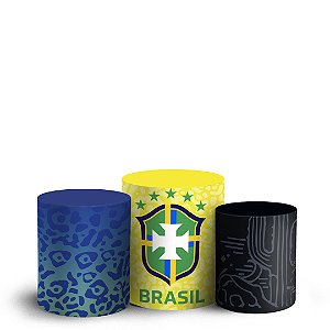 Trio Cilindro - Brasil - Sublimado 3D + Elástico