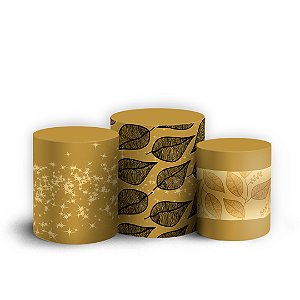 Trio Cilindro - Floral - Sublimado 3D + Elástico