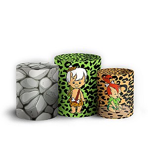 Trio Cilindro - Flintstones - Sublimado 3D + Elástico