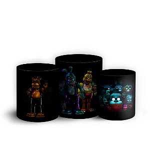 Trio Cilindro - Five Nights at Freddy_s - Sublimado 3D + Elástico