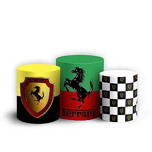 Trio Cilindro - Ferrari - Sublimado 3D + Elástico