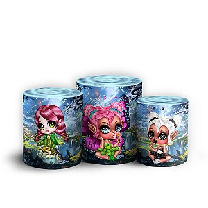 Trio Cilindro - Fada - Sublimado 3D + Elástico