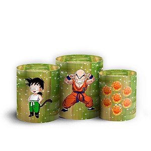 Trio Cilindro - Dragon Ball - Sublimado 3D + Elástico