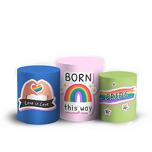 Trio Cilindro - LGBT - Sublimado 3D + Elástico