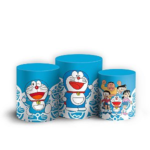 Trio Cilindro - Doraemon - Sublimado 3D + Elástico