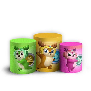 Trio Cilindro - Deer Squad - Sublimado 3D + Elástico