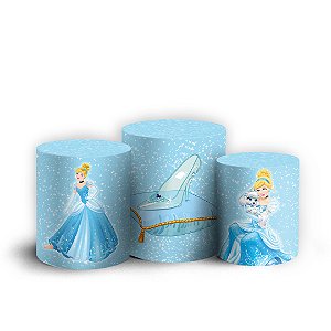 Trio Cilindro - Cinderela - Sublimado 3D + Elástico