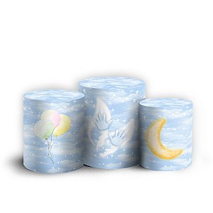 Trio Cilindro - Chá de Bebê - Sublimado 3D + Elástico