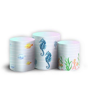 Trio Cilindro - Calda de Sereia - Sublimado 3D + Elástico