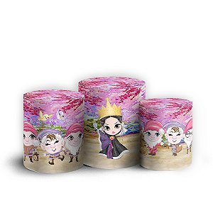 Trio Cilindro - Branca de Neve - Sublimado 3D + Elástico