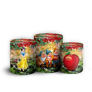 Trio Cilindro - Branca de Neve - Sublimado 3D + Elástico