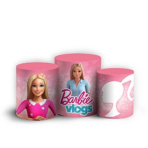 Trio Cilindro - Barbie - Sublimado 3D + Elástico