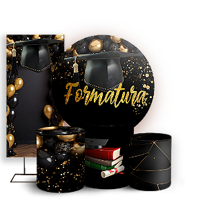 KIT Redondo Trio e Faixa - Formatura - Sublimado 3D