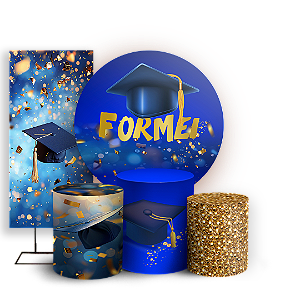 KIT Redondo Trio e Faixa - Formatura - Sublimado 3D