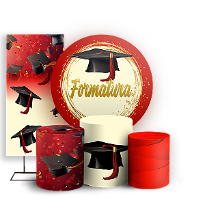 KIT Redondo Trio e Faixa - Formatura - Sublimado 3D