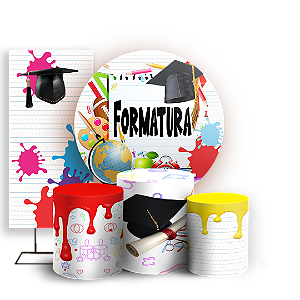 KIT Redondo Trio e Faixa - Formatura - Sublimado 3D