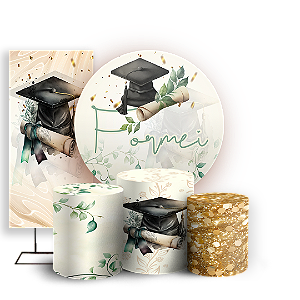 KIT Redondo Trio e Faixa - Formatura - Sublimado 3D