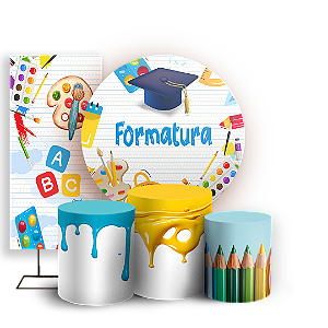 KIT Redondo Trio e Faixa - Formatura - Sublimado 3D