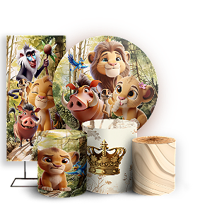 KIT Redondo Trio e Faixa - Rei Leao - Sublimado 3D