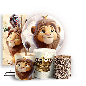 KIT Redondo Trio e Faixa - Rei Leao - Sublimado 3D
