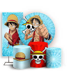 KIT Redondo Trio e Faixa - One Piece - Sublimado 3D