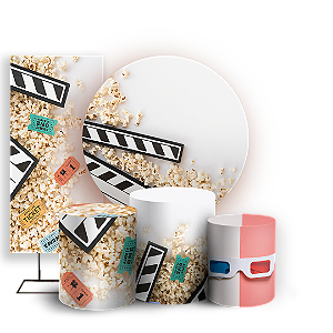 KIT Redondo Trio e Faixa - Cinema - Sublimado 3D