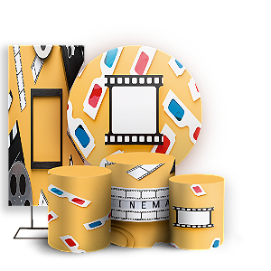 KIT Redondo Trio e Faixa - Cinema - Sublimado 3D