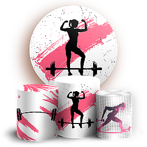 KIT Redondo e Trio - Mulher Academia - Sublimado 3D