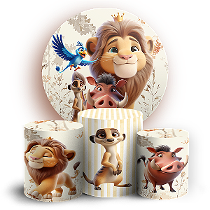KIT Redondo e Trio - Rei Leao - Sublimado 3D