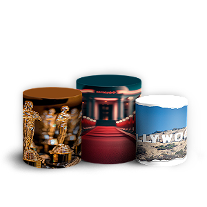 Trio Cilindro - Hollywood - Sublimado 3D + Elástico