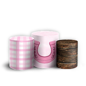 Trio Cilindro - Barbie Boiadeira - Sublimado 3D + Elástico