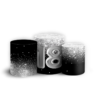 Trio Cilindro - 18 Anos - Sublimado 3D + Elástico