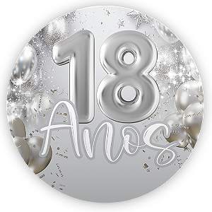 Capa Mini Painel Sublimado - 18 Anos