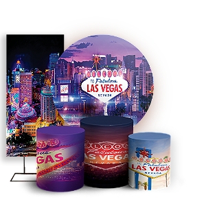 KIT Redondo Trio e Faixa - Las Vegas - Sublimado 3D