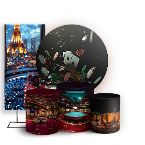 KIT Redondo Trio e Faixa - Las Vegas - Sublimado 3D