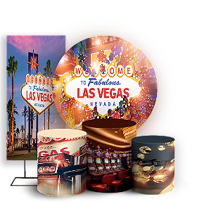 KIT Redondo Trio e Faixa - Las Vegas - Sublimado 3D