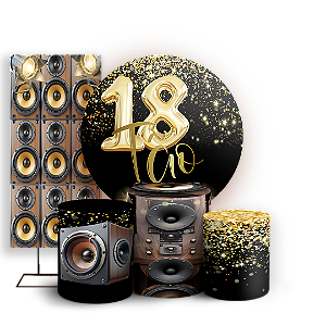 KIT Redondo Trio e Faixa - 18 Anos - Sublimado 3D