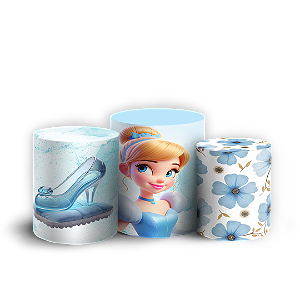 Trio Cilindro - Princesa Cinderela - Sublimado 3D + Elástico
