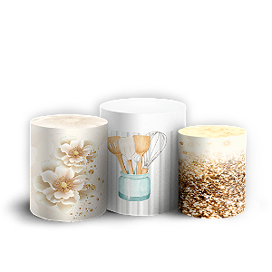 Trio Cilindro - Cha De Casa Nova - Sublimado 3D + Elástico