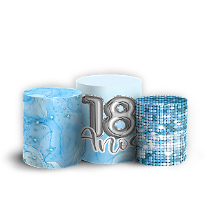 Trio Cilindro - 18 Anos - Sublimado 3D + Elástico