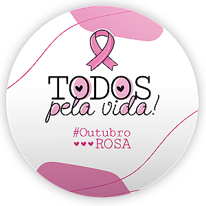Painel Redondo - Outubro Rosa - Sublimado 3D