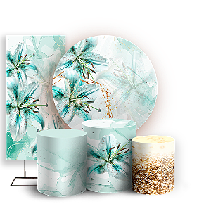KIT Redondo Trio e Faixa - Floral - Sublimado 3D