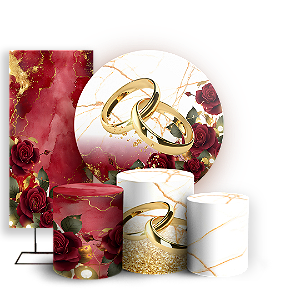 KIT Redondo Trio e Faixa - Floral - Sublimado 3D