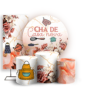 KIT Redondo Trio e Faixa - Cha De Casa Nova - Sublimado 3D
