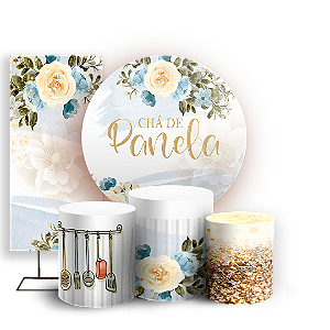 KIT Redondo Trio e Faixa - Cha De Casa Nova - Sublimado 3D